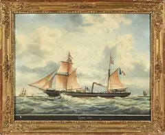Le Tegaf» by Francois Joseph Frederic Roux, 1854, Aquarelle signée en bas à droite, sold Nov 2018