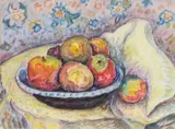 Nature morte aux pommes by Henri de Saint-Delis, Aquarelle, sold Oct 2018