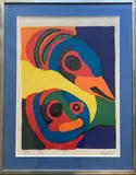 Les oiseaux by Karel Appel, 1971, Lithographie en couleurs sur papier, sold Nov 2023