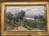 Le Chemin des Oliviers, Grenade by Emile Smile-Vernier, 1872, Toile, sold Oct 2023