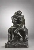 Le Baiser, réduction n°2 Modèle original créé en 1881-1882. Chef modèle de la Réduction n°2 en 1899. Édition par la maison Barbedienne du vivant de l'artiste en by Auguste Rodin, Épreuve en bronze à patine brune, fonte au sable, sold Sep 2023