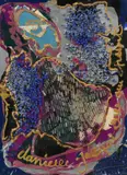 Sans titre by Danielle Jacqui, Technique mixte, acrylique, collage de perles, de morceaux de tissus et de paillettes sur, sold May 2024