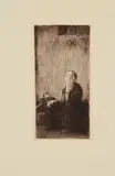 An der kirchenmauer ». c.1893 by Käthe Kollwitz, Eau-forte en bistre sur vélin fort, sold Feb 2023