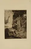 Le pauvre Pêcheur by Pierre Puvis de Chavannes, 1897, Lithographie sur vergé gris MBM pour l'Album d'estampes originales de la Galerie Vollard, sold Feb 2023
