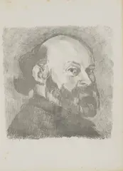 Portrait de Cézanne by Édouard Vuillard, Lithographie en ton gris vert sur vélin, sold Feb 2023