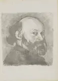 Portrait de Cézanne by Édouard Vuillard, Lithographie en ton gris vert sur vélin, sold Feb 2023