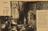 Les Soutiens de la société. Programme du Théatre de l'Oeuvre by Édouard Vuillard, 1896, Lithographie sur papier chamois, sold Feb 2023