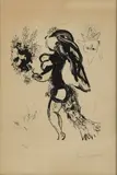 L'Offrande planche de Chagall lithographe Tome I. 1960 by Marc Chagall, Lithographie en noir sur vélin d'Arches, sold Feb 2023