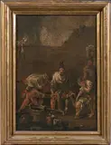 Les latrines des pauvres by Alessandro Magnasco, Toile, sold Dec 2022