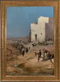 Scène militaire de la campagne française en Algérie by Alphonse Chigot, Toile, sold Dec 2022