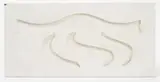 Relief, circa 1970 by Jean Legros, Panneau de bois, sculpté et peint en blanc, sold Feb 2023