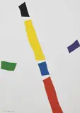 Maquette by Jean Legros, 1976, Collage, acrylique sur carton contrecollé sur carton, sold Feb 2023