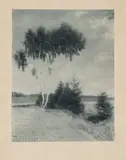 Les boulots dans la plaine, circa 1923/24 by Jan Lauschmann, Tirage au bromoil d'époque, contrecollé sur son passe-partout d'origine, sold Jan 2023