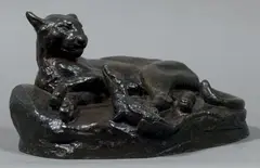 Jaguar by Edward Keymes, Bronze à patine brun-vert, sold May 2019