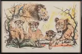 Les fauves by Maurice Fiévet, Lithographie signée, dédicacée et numérotée, sold Apr 2023
