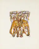 Cervidé" 1979 by Jean-Paul Rca Riopelle, Lithographie, sold Dec 2021