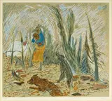 Sans titre - Campement by René Jean Richard, Lithographie, sold Dec 2021