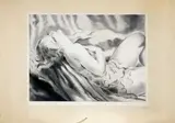 Sans titre - Jeune femme allongée by Louis Icart, Lithographie, sold Dec 2021
