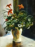 Iris Sauvage by Pierre Tougas, Aquarelle sur papier Arches, sold Dec 2021