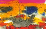 Bateau by Paul-Vanier Beaulieu, Aquarelle, sold Oct 2021
