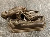 Zouave en embuscade by Clément Denis, Bronze patiné, sold Jul 2020