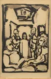 Le Christ et Mamnon. 1936. Planche de la " Passion by Georges Rouault, Aquatinte en noir, sold Feb 2020