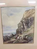 Le retour de la pêche by Auguste Delacroix, 1868, Aquarelle signée et datée, sold Feb 2020