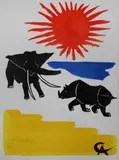 L'Eléphant et le singe de Jupiter. 1966 by Alexander Calder, Lithographie en couleurs, sold Nov 2019