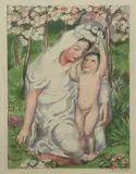 L'Enfant couronnant Sa Mère by Maurice Denis, Lithographie en couleurs, épreuve numérotée, sold Nov 2019