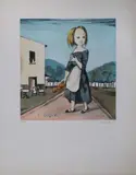 Léonard FOUJITA (1886-1968). Fillette au pain by Léonard-Tsuguharu Foujita, Lithographie en couleurs, sold Nov 2019