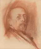 Autoportrait by Jacob Smits, Sanguine sur papier, sold Dec 2017