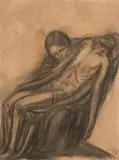 Piéta by Georges Minne, 1919, Pastel sur papier, sold Dec 2017