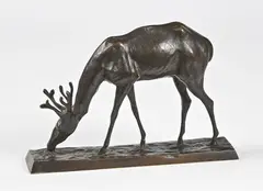 Elan paturant by Alfredo Biagini, Epreuve en bronze à patine brun dorée, sold May 2021