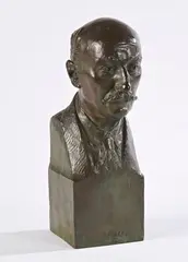 Maurice Sarraut, sénateur de l'Aude et directeur de la dépêche de Toulouse by Paul Jean Marie Ducuing, 1935, Epreuve en bronze à patine verte signée, sold May 2021