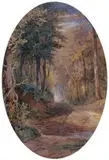 Bois de Nerrières. Le trou Morvan by Jean-Jacques Champin, Pastel gouaché signé en bas à droite, sold Mar 2014