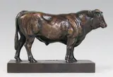 Taureau debout by Antoine-Louis Barye, Epreuve en bronze à patine brun clair nuancé, sold Mar 2014