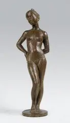 Nu bras dans le dos by Jacques Coquillay, Epreuve en bronze à patine brun clair nuancé, sold Feb 2014