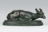 Le faon by Antoine-Louis Barye, Epreuve en bronze à patine vert nuancé, sold Feb 2014