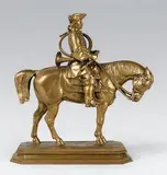Piqueur en costume Louis XV by Antoine-Louis Barye, Epreuve en bronze à patine doré, sold Dec 2013