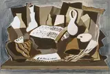 Composition à la palette et au compotier 1927 by Gaston Louis Leroux, Gouache signée et datée en bas au centre, sold Dec 2013