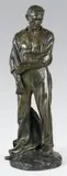 Paysan relevant ses manches by Jules Dalou, Epreuve en bronze à patine brun vert nuancé, sold Dec 2013