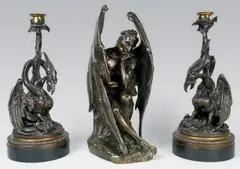 Mephistopheles by Jean-Jacques Feuchère, 1833, Epreuve en bronze à patine brun clair nuancé, sold Dec 2013