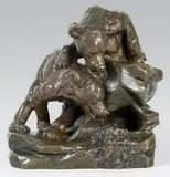 Oursons by Charles Paillet, Bronze à patine brun clair nuancé, sold Dec 2013