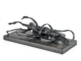 Amour et Psyché (ou Couple couché sur un tube) by Robert Couturier, Épreuve en bronze à patine brune, sold Jun 2025