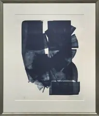 L 1973-33 by Hans Hartung, Lithographie en noir numérotée HC/11, timbre sec "Erker presse" signée en bas à droite, sold May 2025