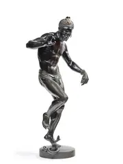 Le charmeur de serpent by Charles-Arthur Bourgeois, Épreuve en bronze à patine brune signée, SL Marchand éditeur, sold May 2025