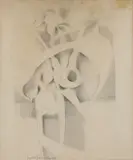 Sans titre by Agustín Fernández, 1959, Crayon sur papier, sold Dec 2024