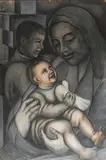 Maternité by Nadia Léger-Khodossievitch, 1975, Pastel sur carton, sold Dec 2024