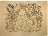 Pierrot au milieu des fleurs by Marcel Vertès, Lithographie en couleurs, sold Dec 2024