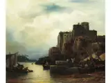 Portovenere am Golf von la Spezia by Andreas Achenbach, oil, offered Jun 2019